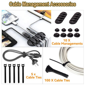 YUANYE adhesive cable clips arrayed to secure cords along surfaces