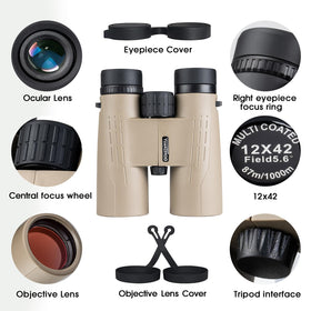 YUANZIMOO binoculars suit adults and kids for outdoor adventures.