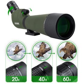 Yuanzimoo phone adapter attached to spotting scope for quick sharing