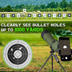 Yuanzimoo spotting scope tripod setup for stable long-distance viewing