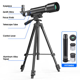 YUANZIMOO tripod height adjustment demonstration for stable, comfortable viewing