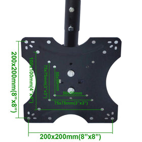 Yuarisx ceiling mount supports 100x100 VESA pattern