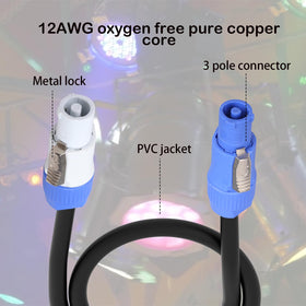 Yubunt PowerCon cable locking action ensures a secure link during shows.