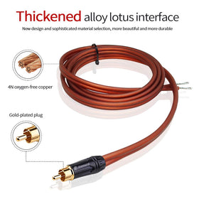 Yuchenfeng 14AWG OFC strands close-up showing improved bass delivery