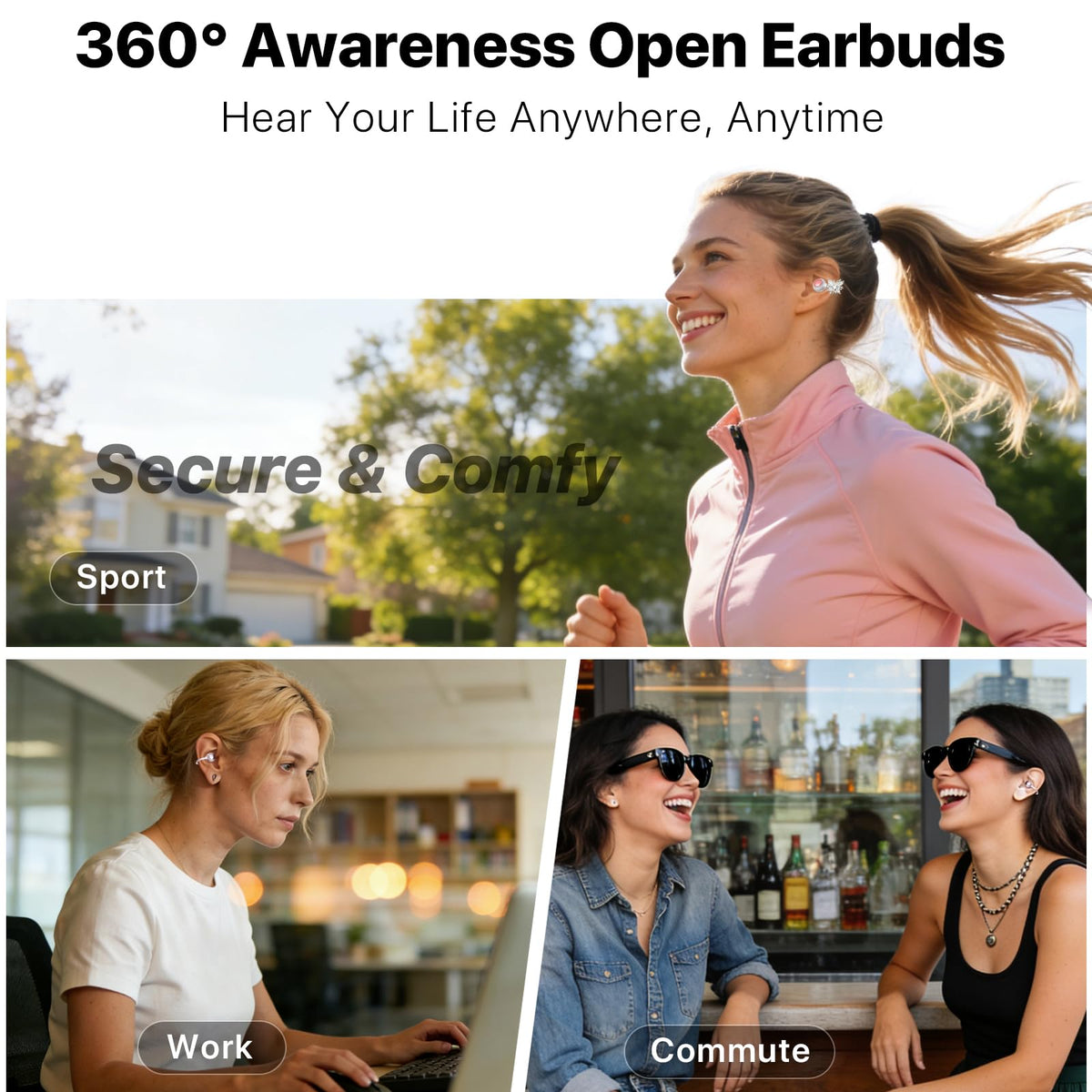 YUEHEMEI Bluetooth 6.0 connection for fast, stable pairing
