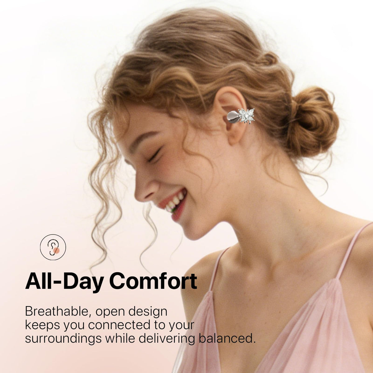 YUEHEMEI detachable earrings add sparkle while you take calls