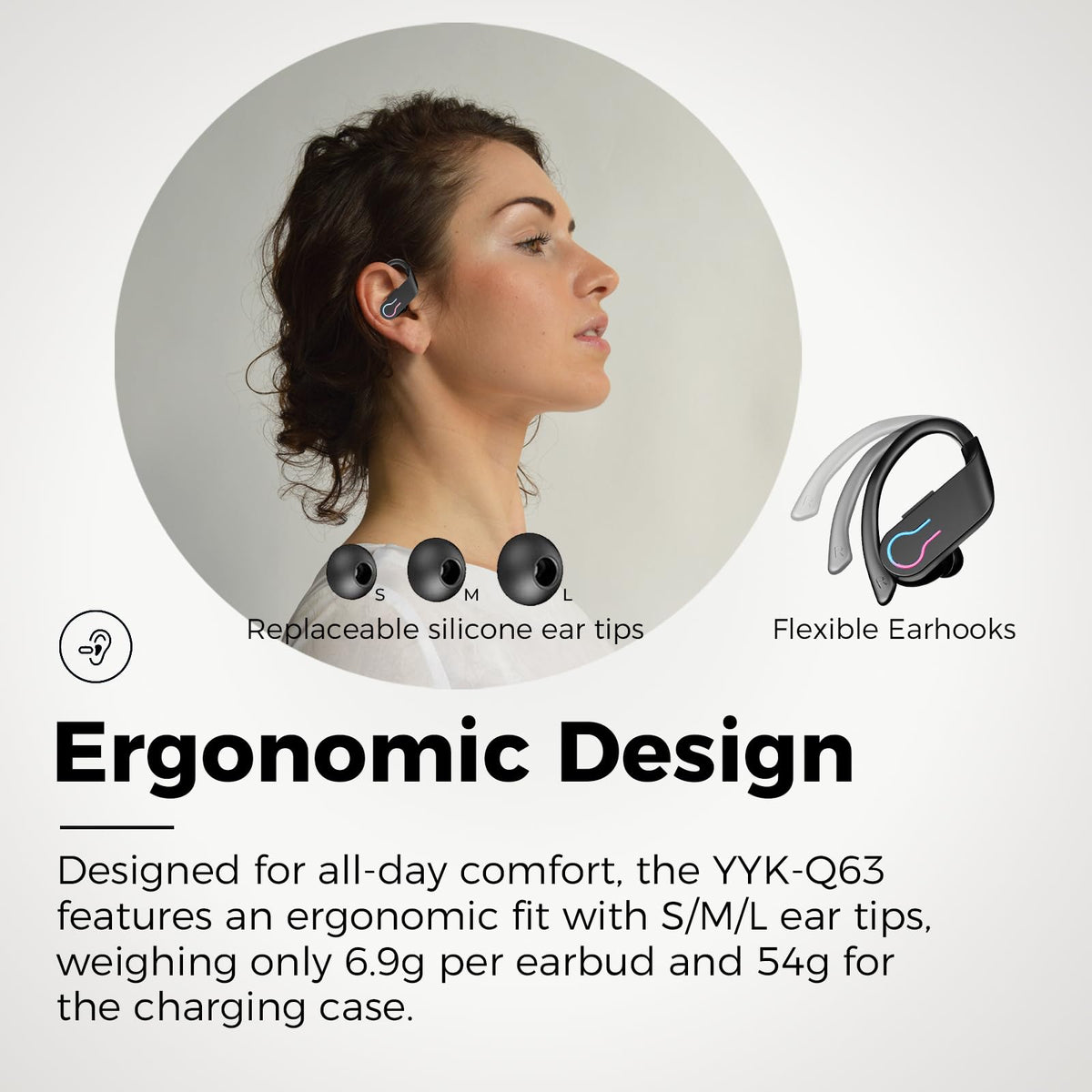 YUEHEMEI earbuds in gaming mode for low latency action
