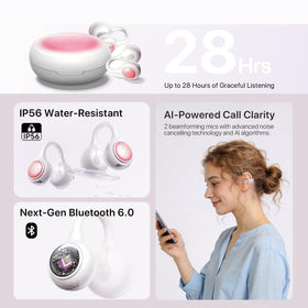 YUEHEMEI open-ear earbuds offer comfortable clip design and situational awareness