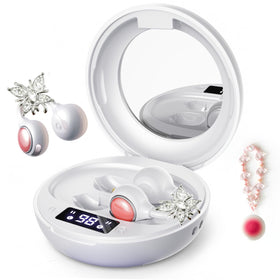 YUEHEMEI powder compact case with LED display for on-the-go battery checks