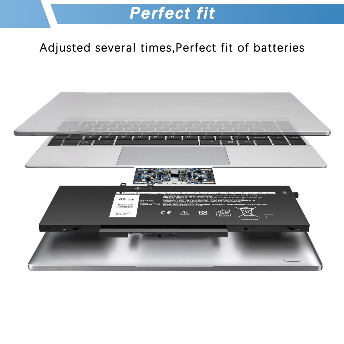 YUERYE 3HWPP battery included accessories image shows screwdrivers and quick guide.