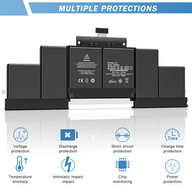 YUERYE A1398 next to a ruler for size-scale clarity and correct replacement fit