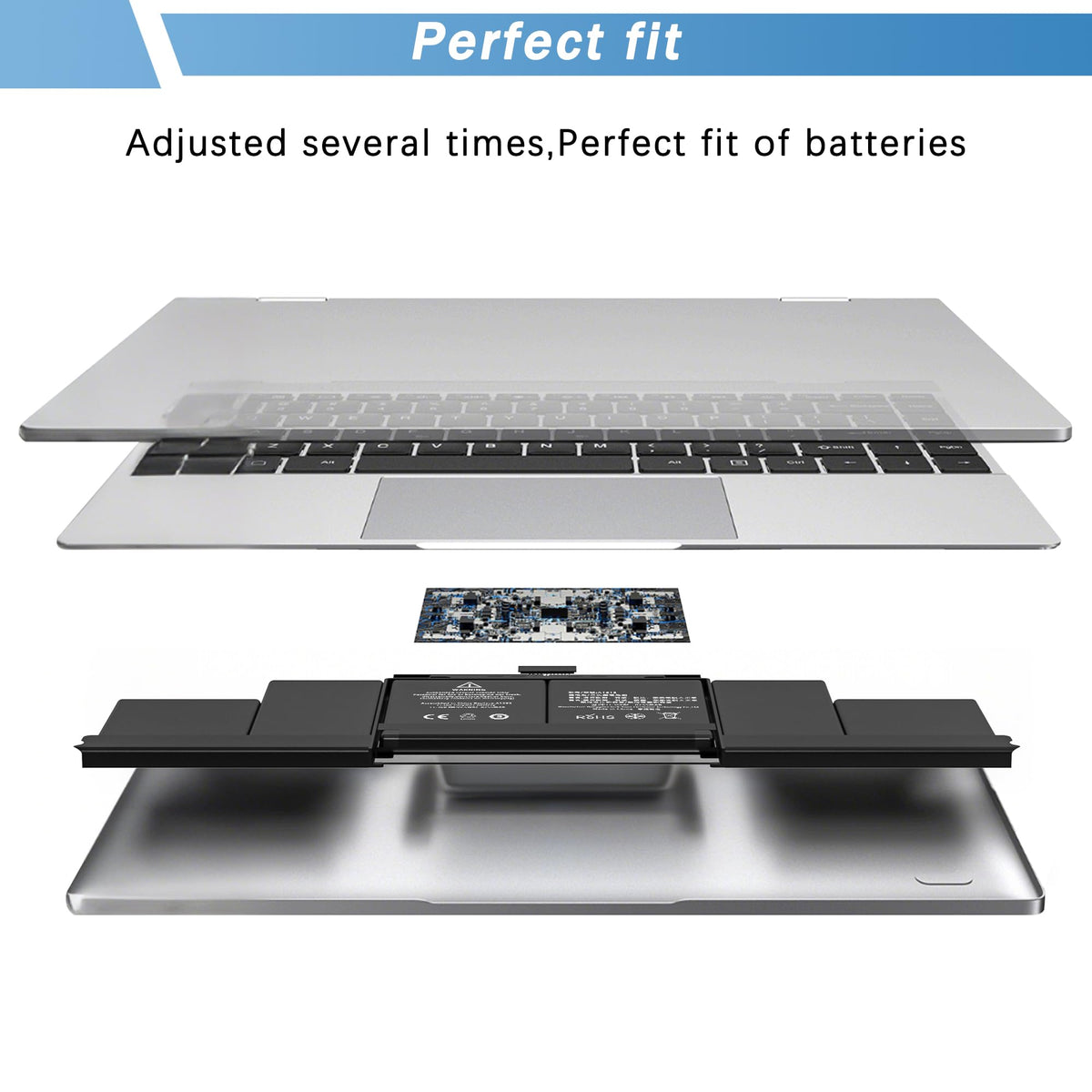 YUERYE A1398 kit with two screwdrivers included for easier battery replacement