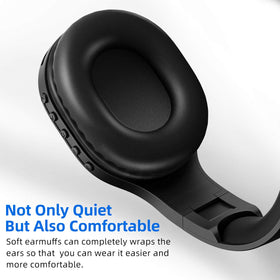 YUFFUN noise‑isolating earcups protect hearing outdoors.