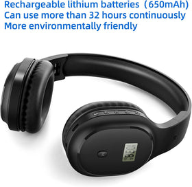 YUFFUN over‑ear headphones worn during activity for hands‑free listening.