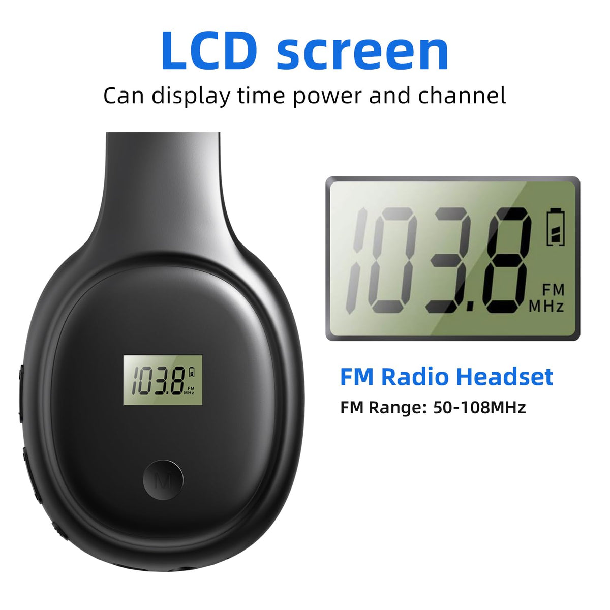YUFFUN travel-ready radio headphones in a compact setup