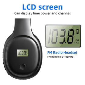 YUFFUN travel-ready radio headphones in a compact setup