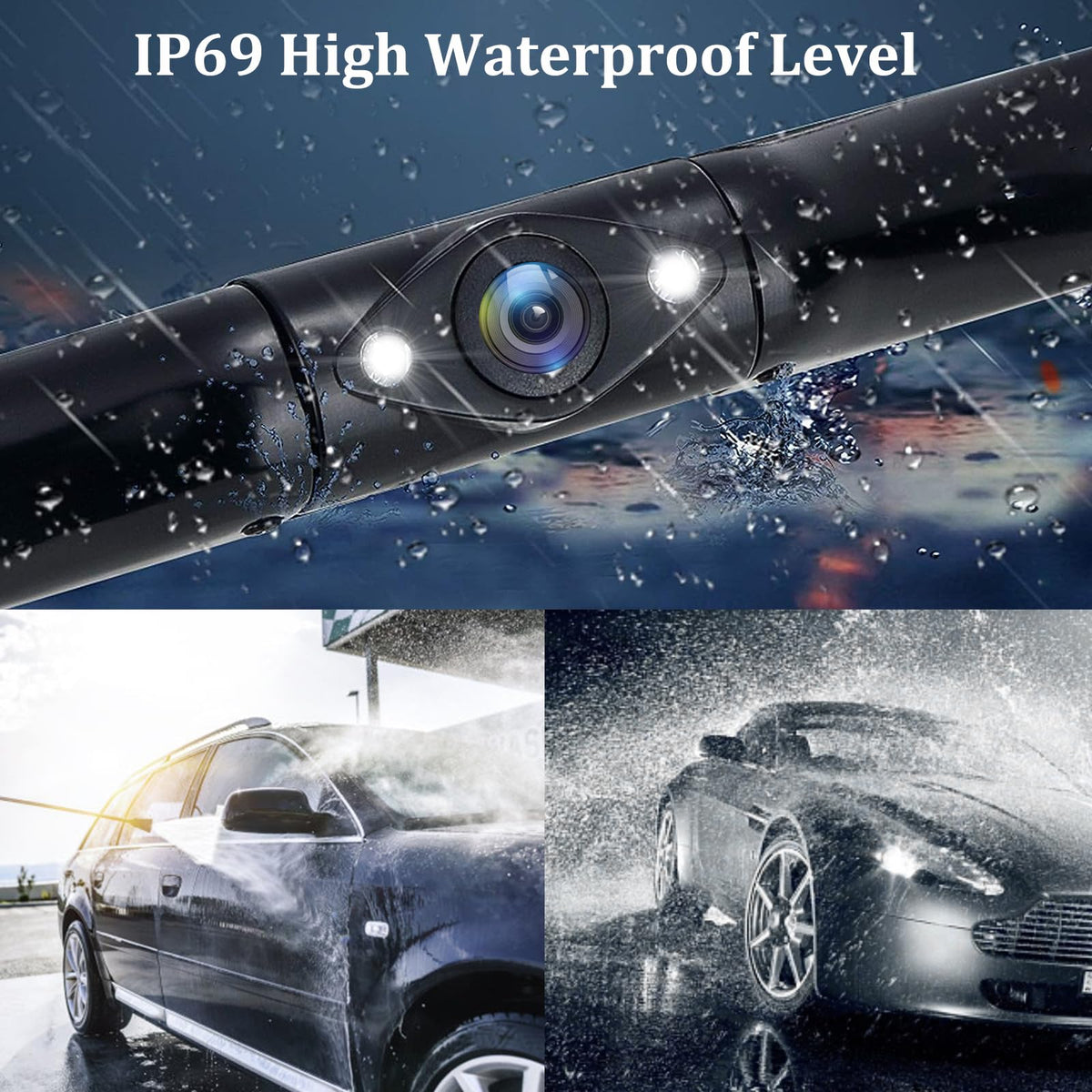 YUGUANG IP69 waterproof casing protects the camera from rain and dust.