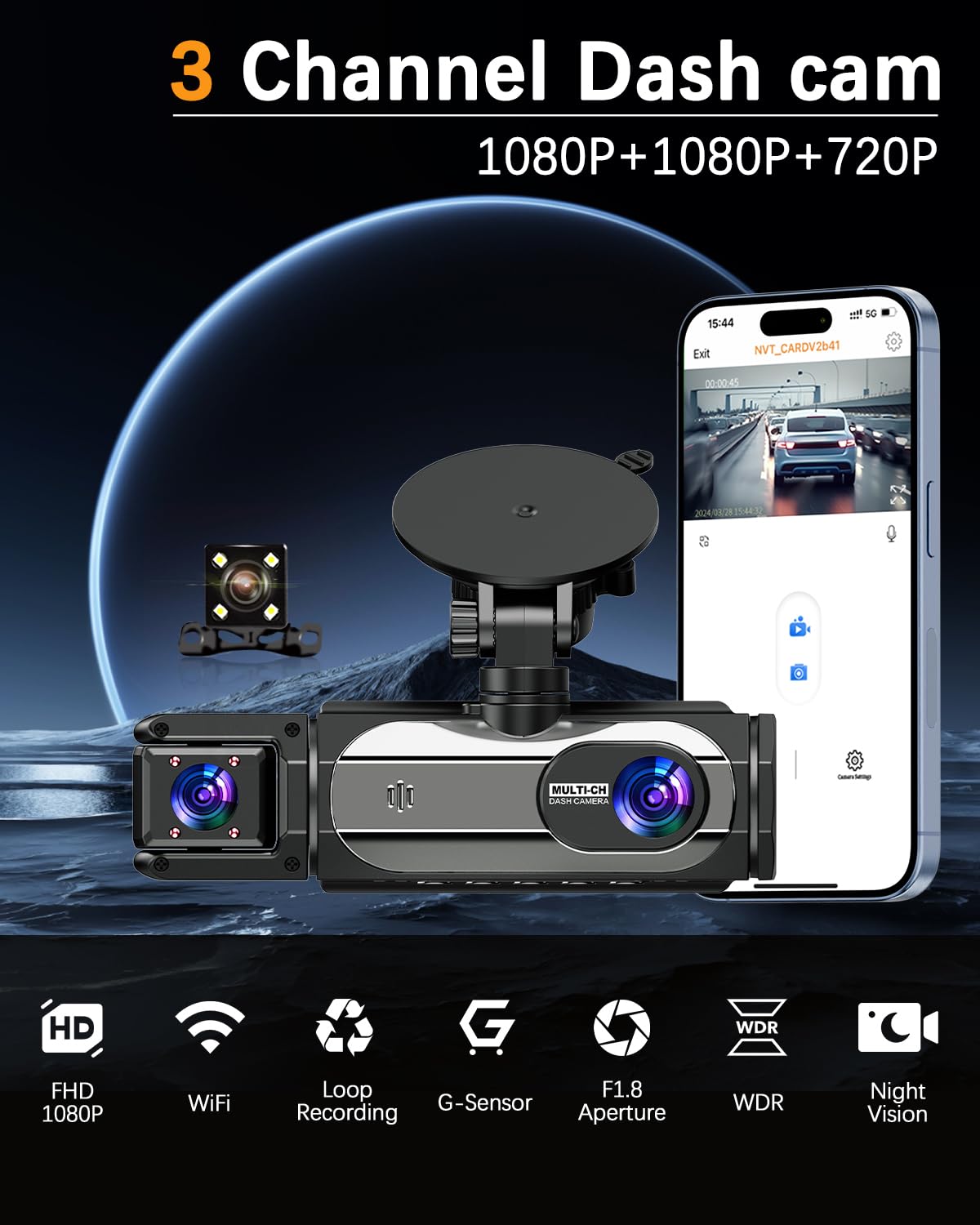 YUINWEN rear waterproof camera mounted with benefit of rear visibility