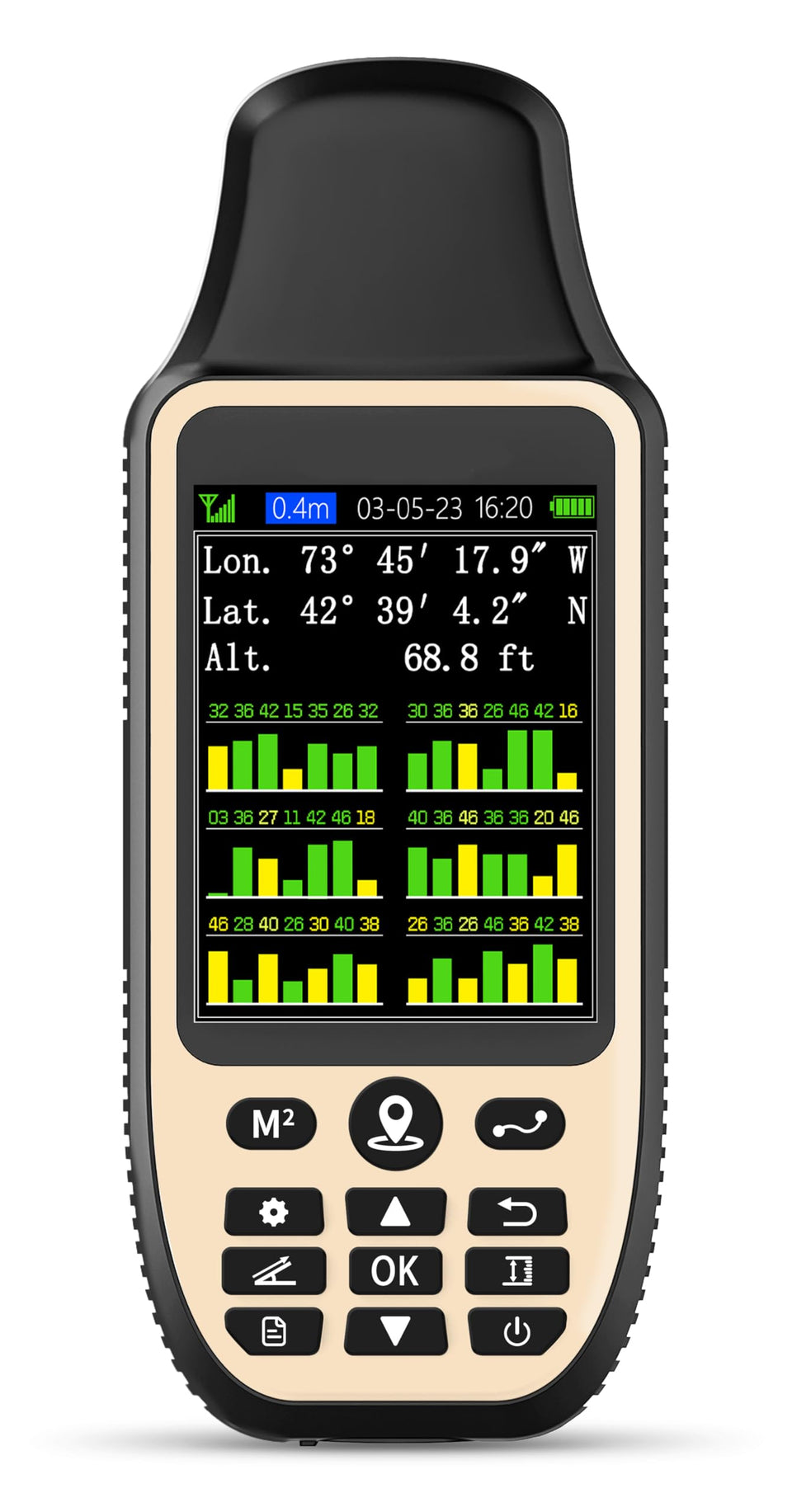 YuisyNie ZL660 handheld GPS with 6 satellites for fast field positioning.
