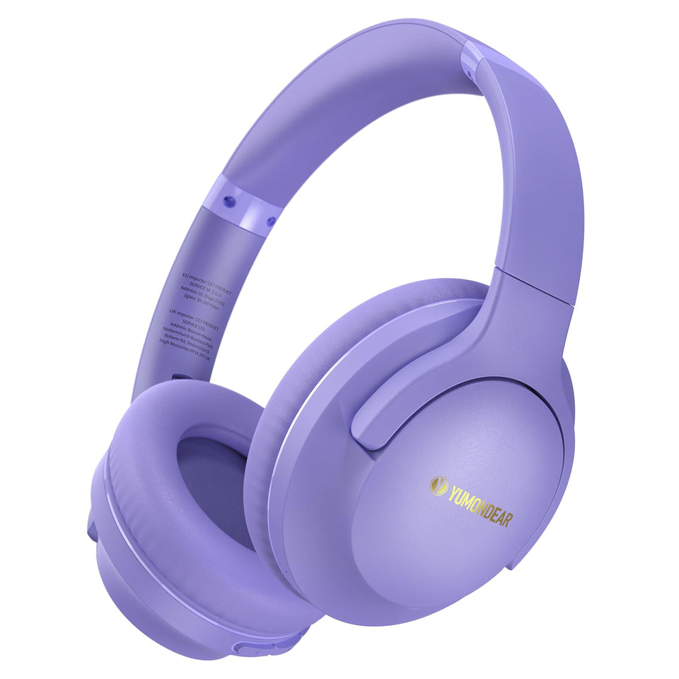 YUMONDEAR over-ear headphones with 80-hour battery ideal for long travel sessions.