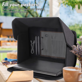 Yumt in use at an outdoor café improving screen contrast