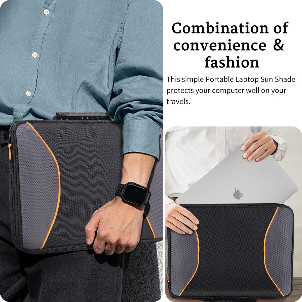 YUMTIM next to 15-inch laptop illustrating correct size fit