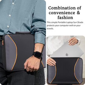 YUMTIM next to 15-inch laptop illustrating correct size fit
