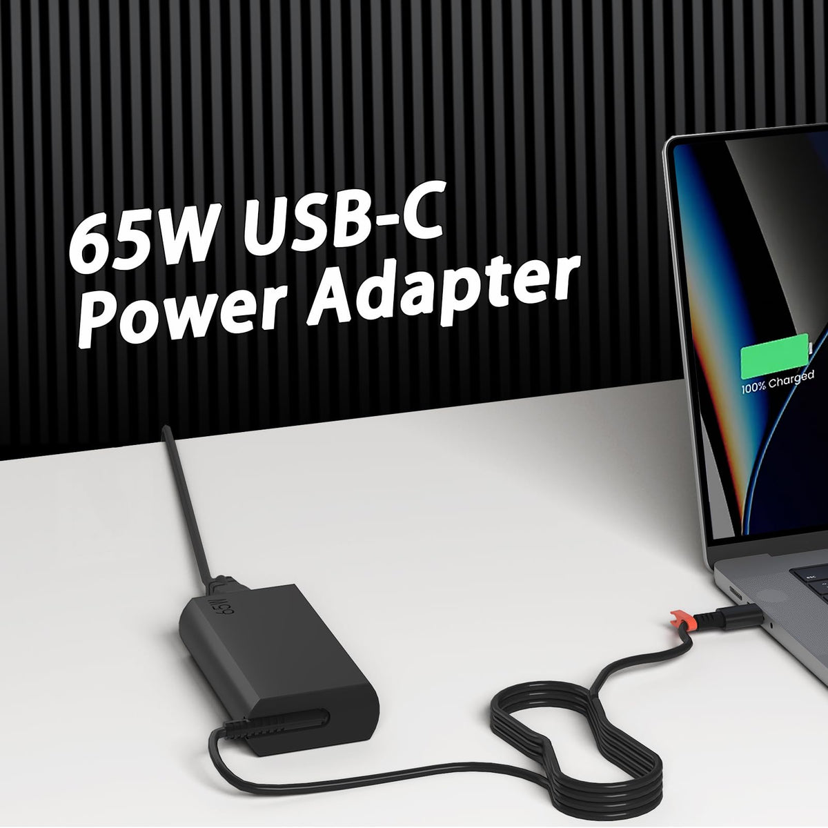 Yuncaiiz 65W USB-C Charger travel-ready design fits bags and pockets.