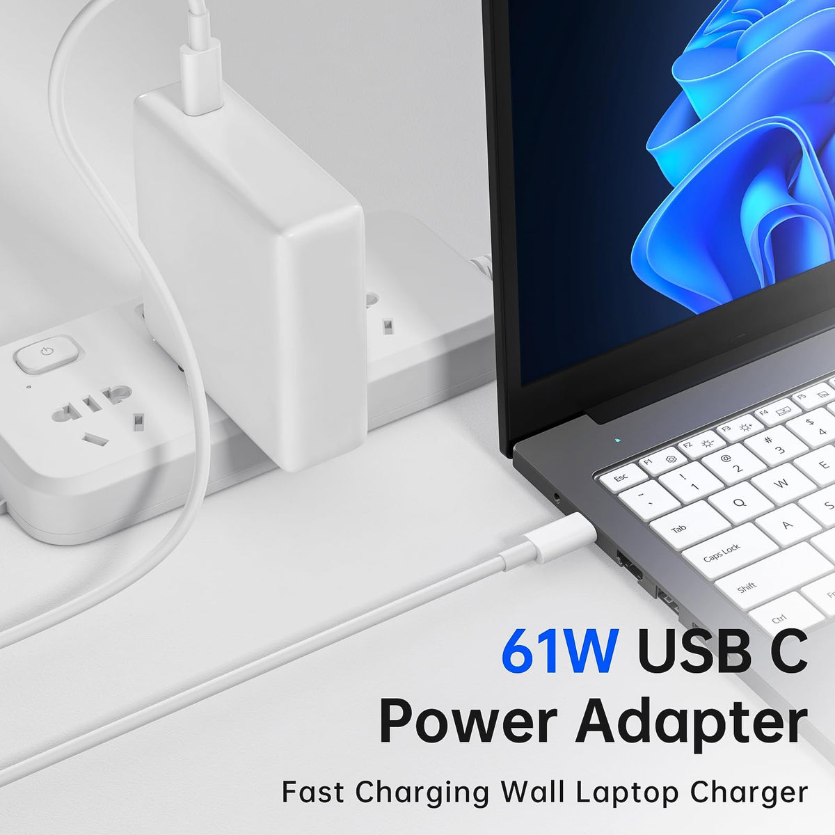 Yuncaiiz compact travel-friendly adapter fits bags and pockets.
