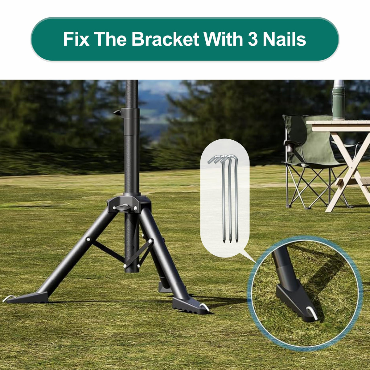 Yuneme anti-slip mats and nails displayed for secure anchoring benefit