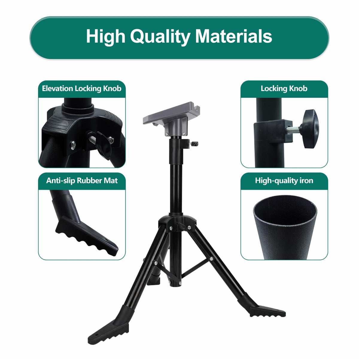 Yuneme tripod in use on lawn providing clear signal and portability benefit