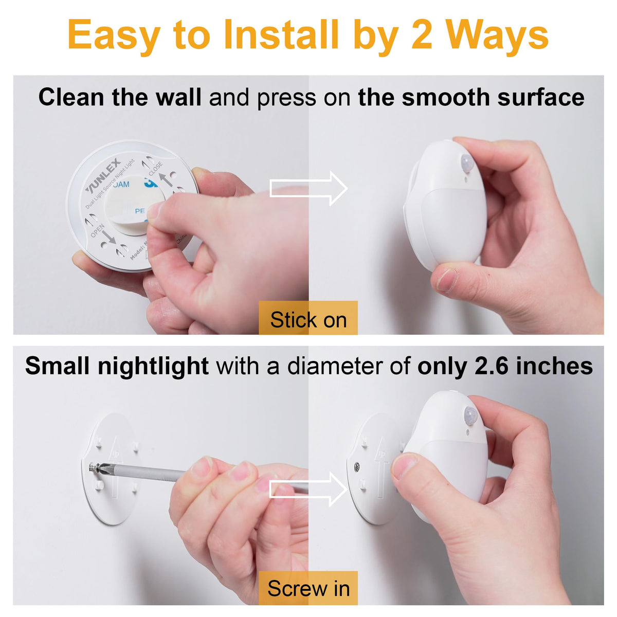 YUNLEX red night light suitable for bathroom setup and late-night visibility.