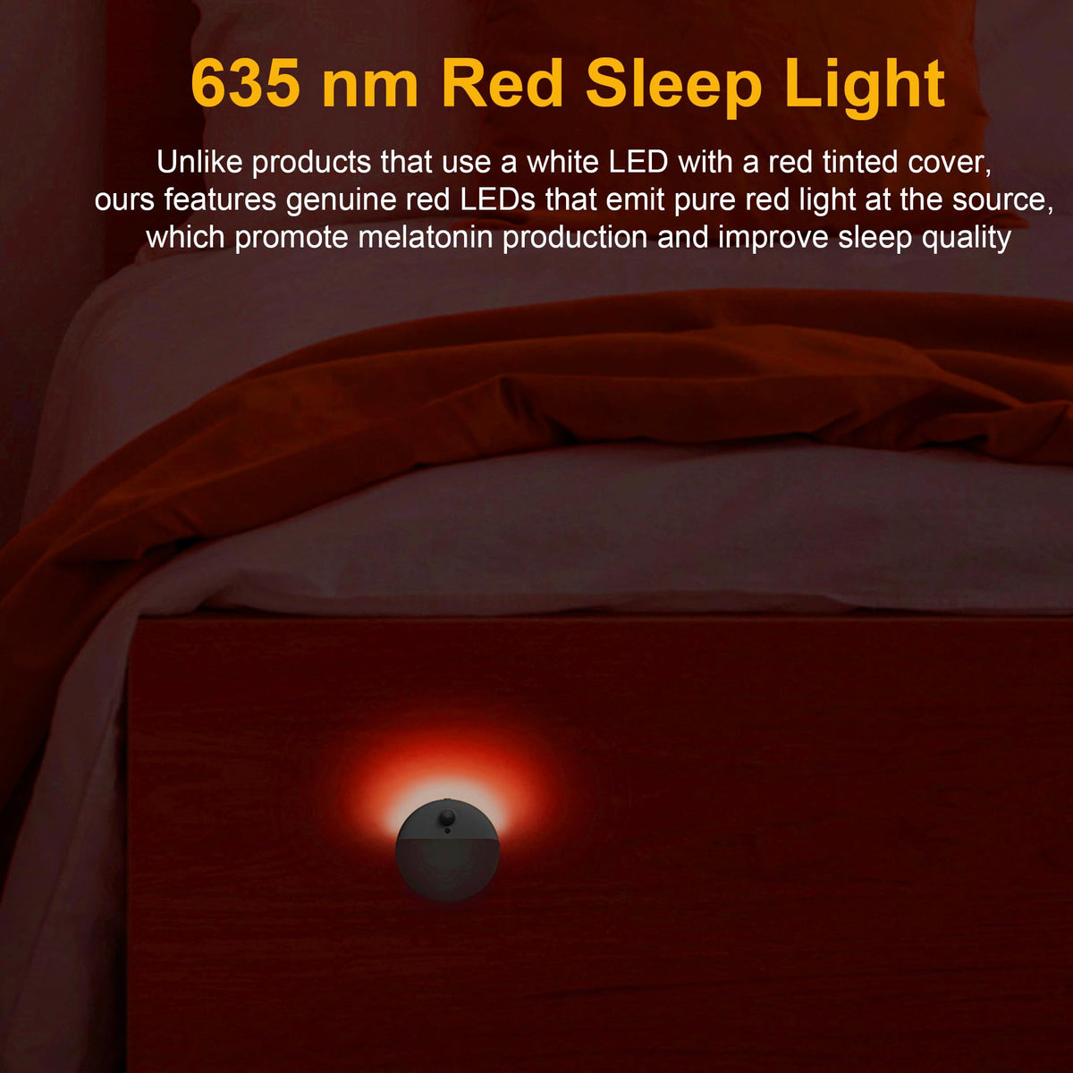 YUNLEX night light dimming control demonstrates stepless brightness adjustments.