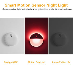 YUNLEX motion sensor night light detects movement up to 12 feet.