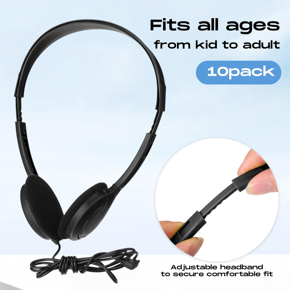 Yunsailing bulk headphones in a group learning setup for multiple students.