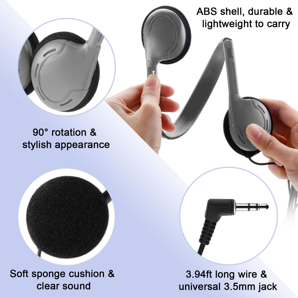 Yunsailing cable and 3.5mm plug showing compatibility with common devices