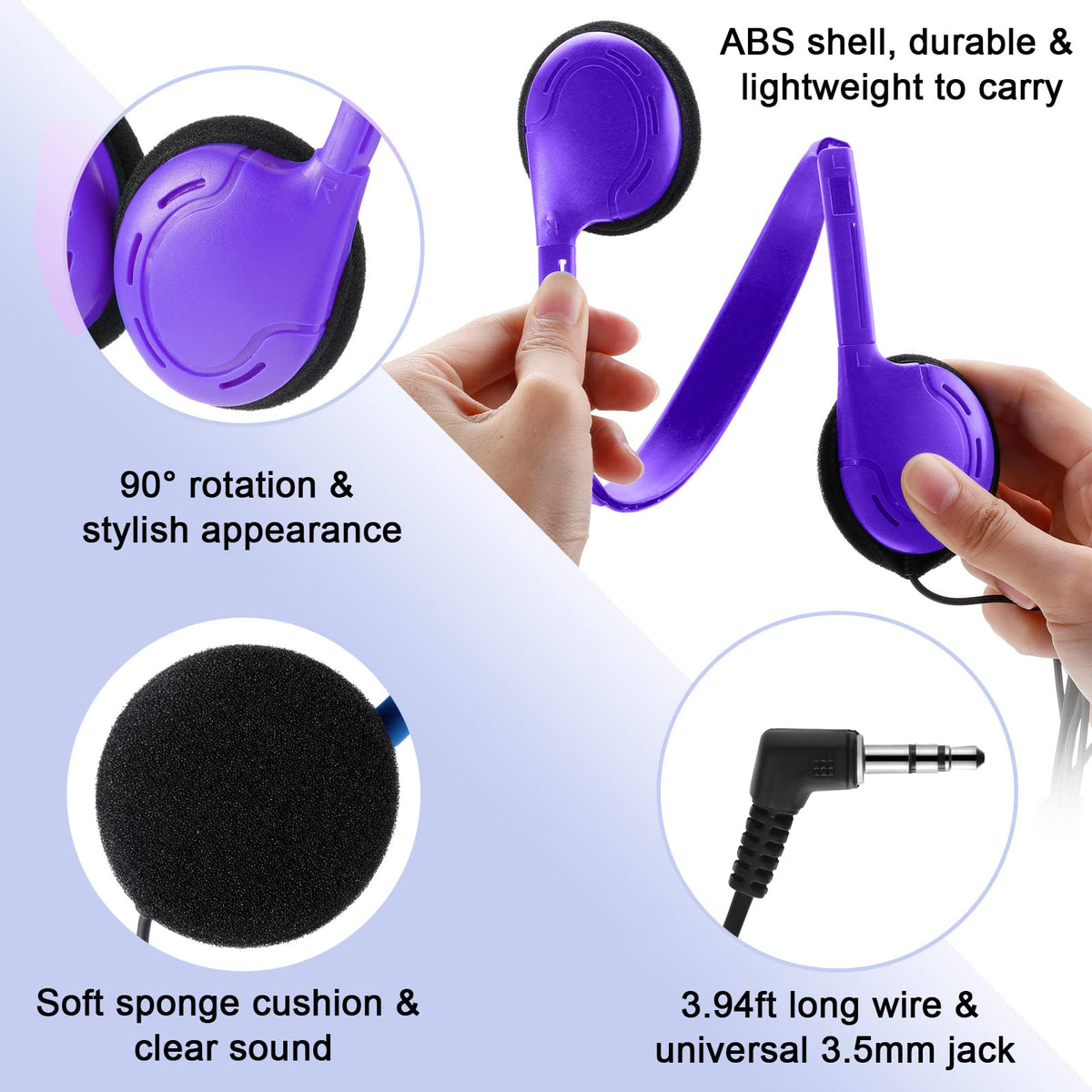 Yunsailing close-up of cushioned ear pad texture for comfortable extended wear