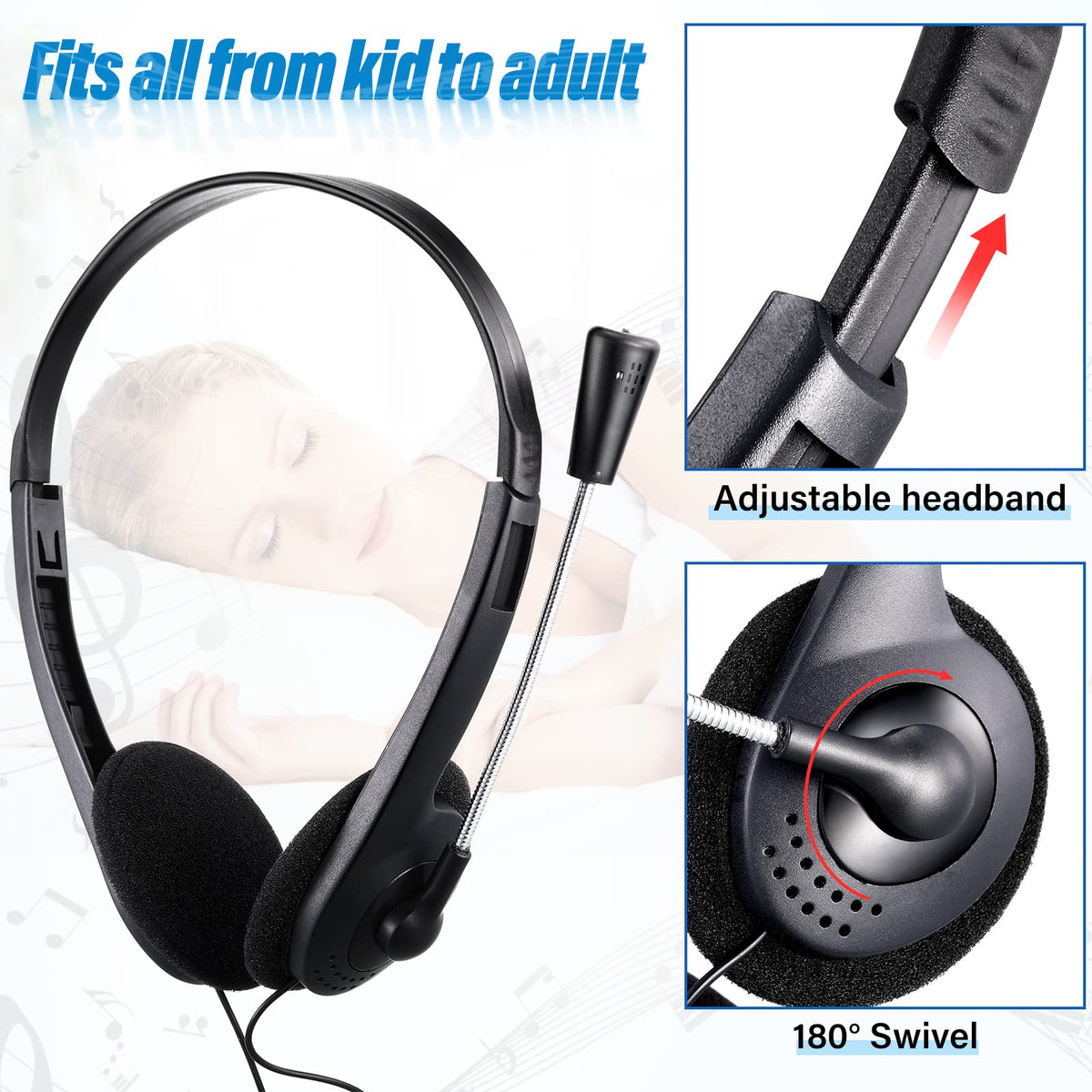 Yunsailing close-up of soft ear pad for comfortable listening