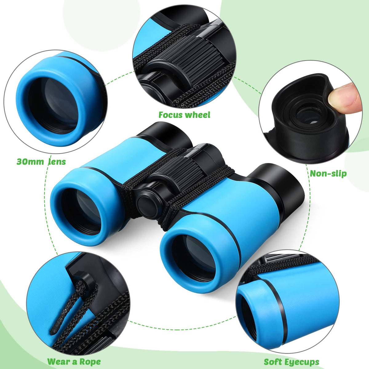Yunsailing folded compact binocular, highlighting portable size for backpacks