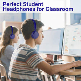 Yunsailing folded headphones compact for storage and easy classroom stowage