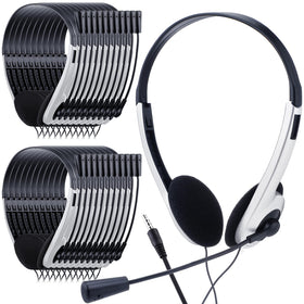 Yunsailing front packaging showing 30-pack headsets and storage convenience