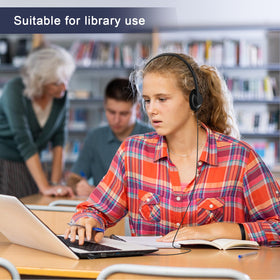 Yunsailing headphones with a 1.2 m cable to minimize tangles in classrooms.