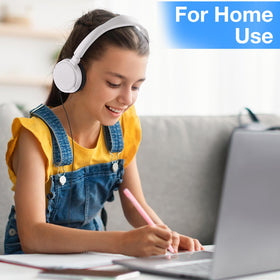 Yunsailing headphones worn by student showing secure fit for focused learning