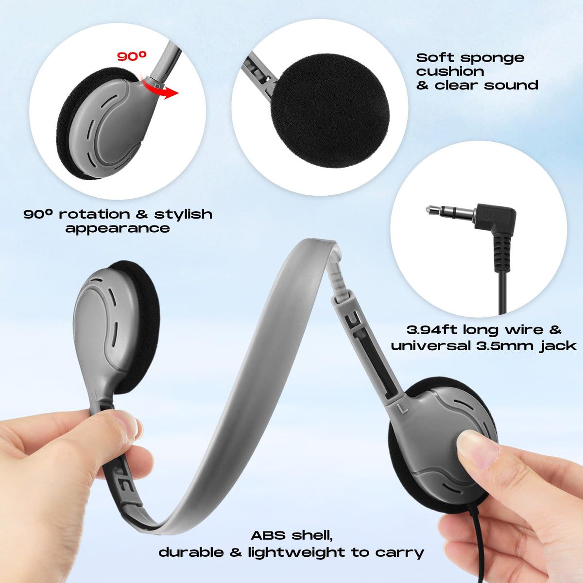 Yunsailing adjustable headband detail ensuring secure fit benefit