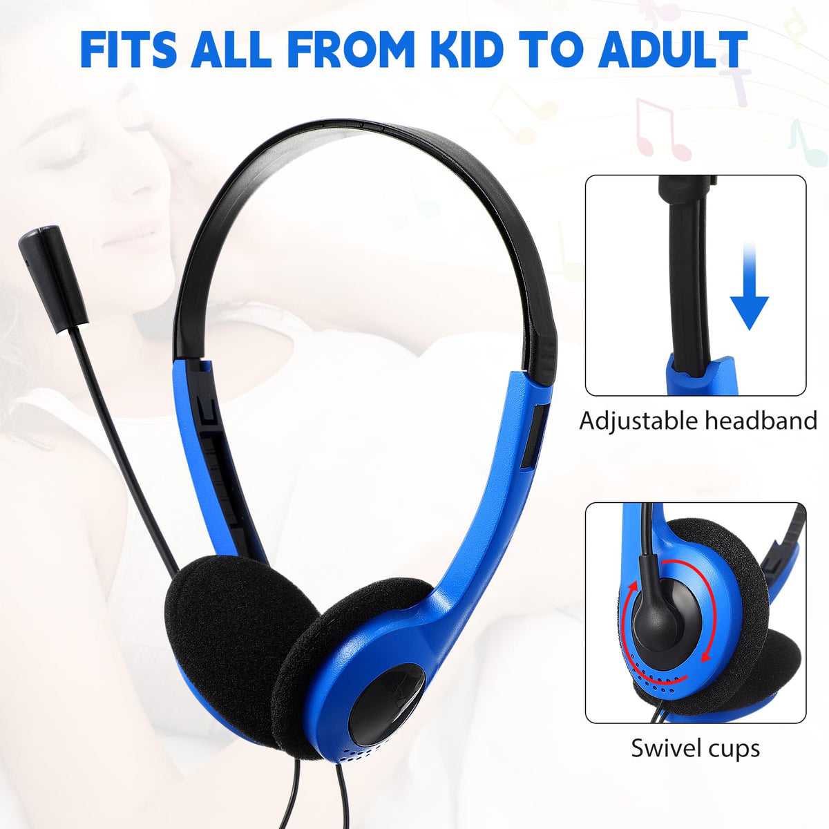 Yunsailing close-up of soft ear pad showing comfort for long classroom sessions