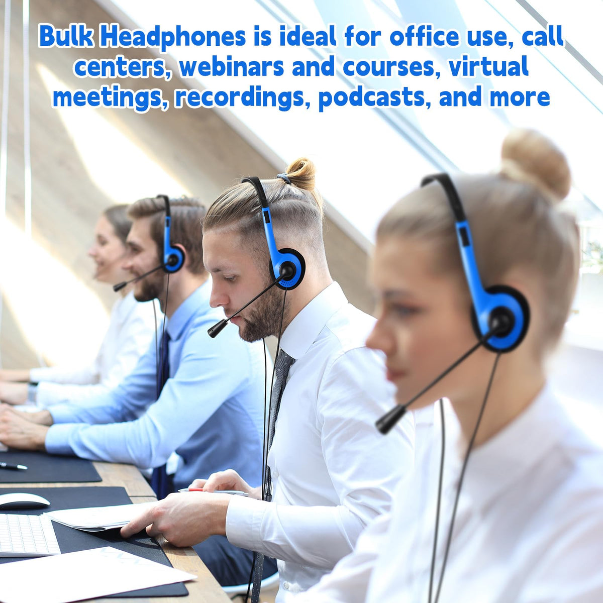 Yunsailing bulk 30 headsets individually bagged ready for quick distribution