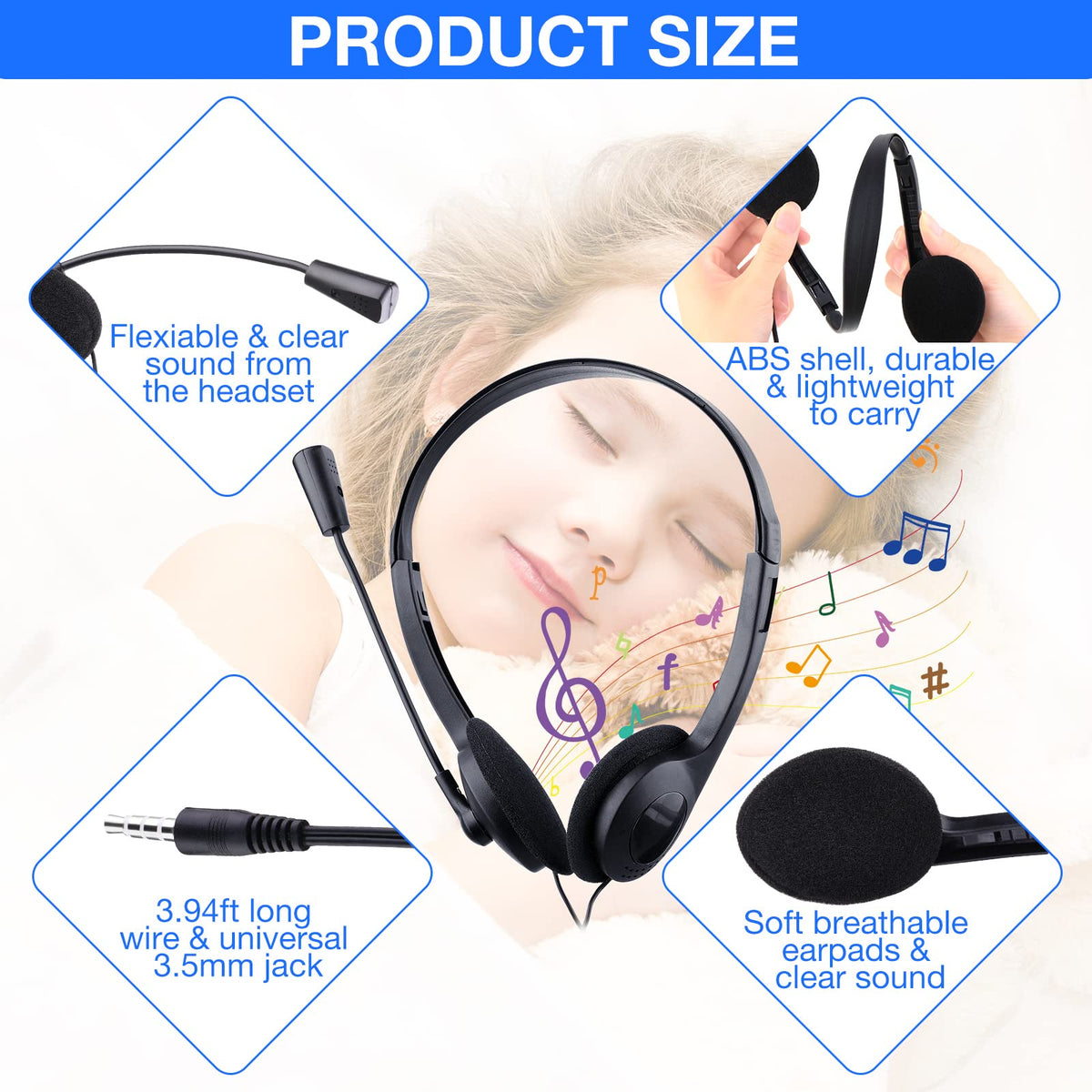 Yunsailing microphone detail for clear voice capture during lessons