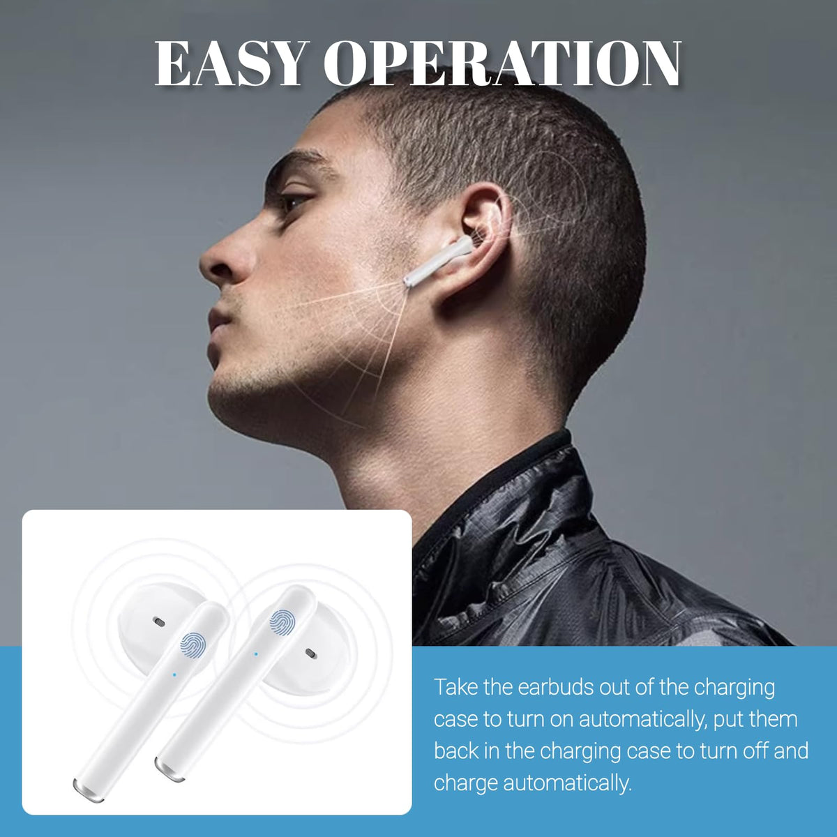 Yunseity earbuds with built-in microphone for clear calls