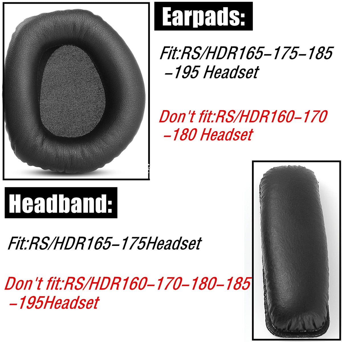 YunYiYi EarPads compatibility HDR165 HDR175 for seamless headset replacement