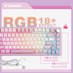 YUNZII B75 PRO 4000mAh battery enables extended wireless use.